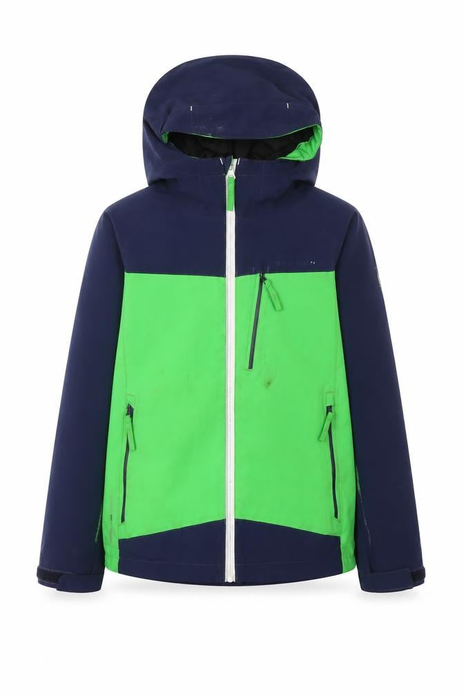 Regatta Boys Green Blue Waterproof Ski Jacket Age 11-12 Years Hooded