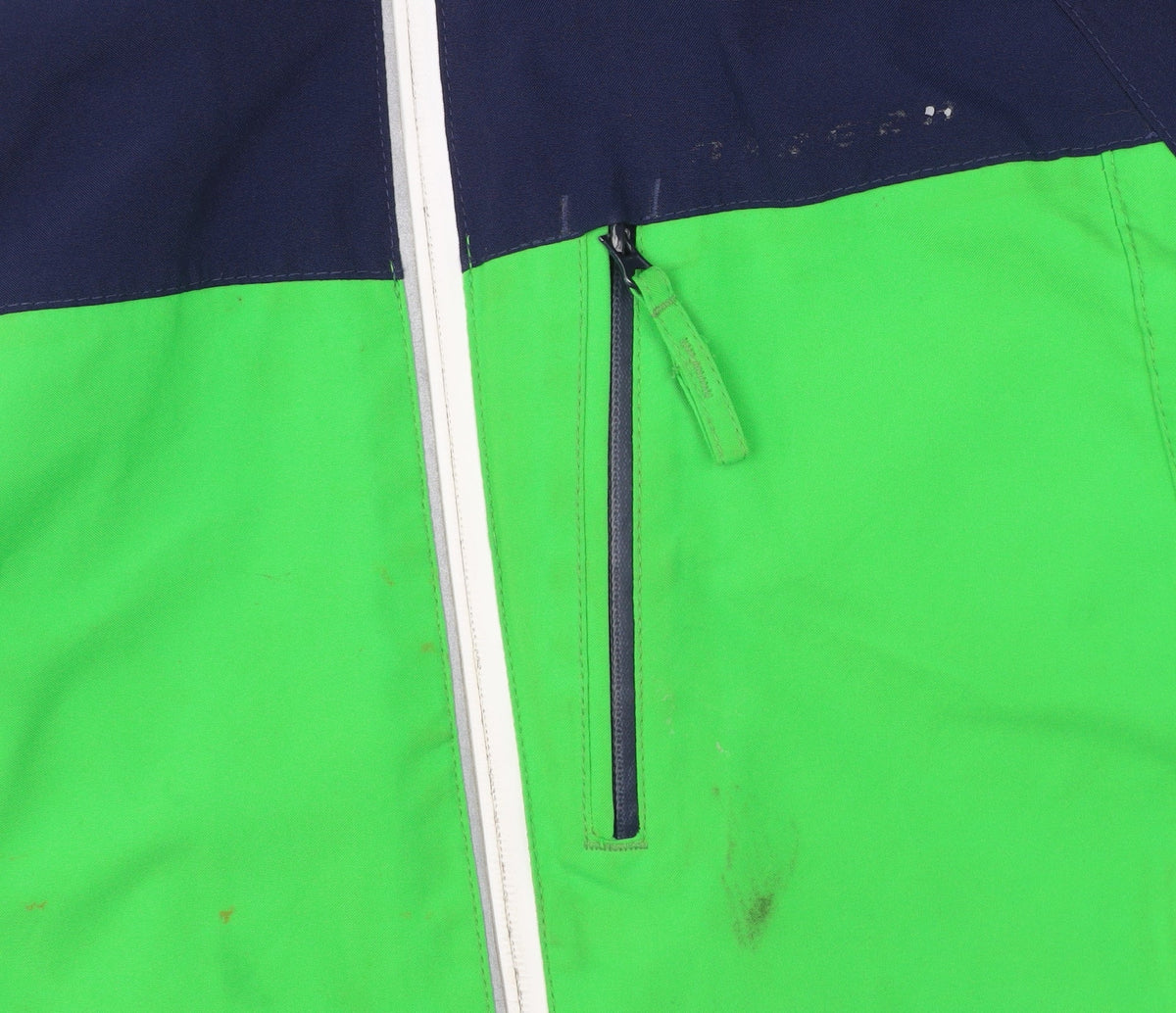 Regatta Boys Green Blue Waterproof Ski Jacket Age 11-12 Years Hooded