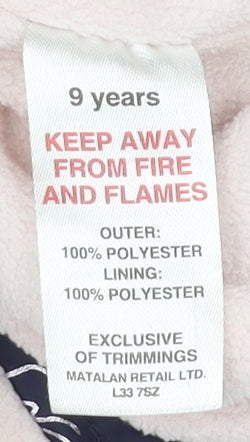 Matalan Girls Navy Unicorn Hooded Rain Coat 9 Years Water Resistant