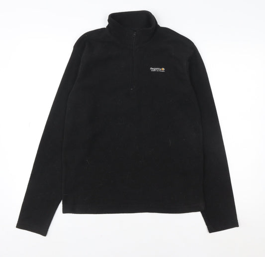 Regatta Men's Black Fleece 1/4 Zip Pullover Sweatshirt Size S