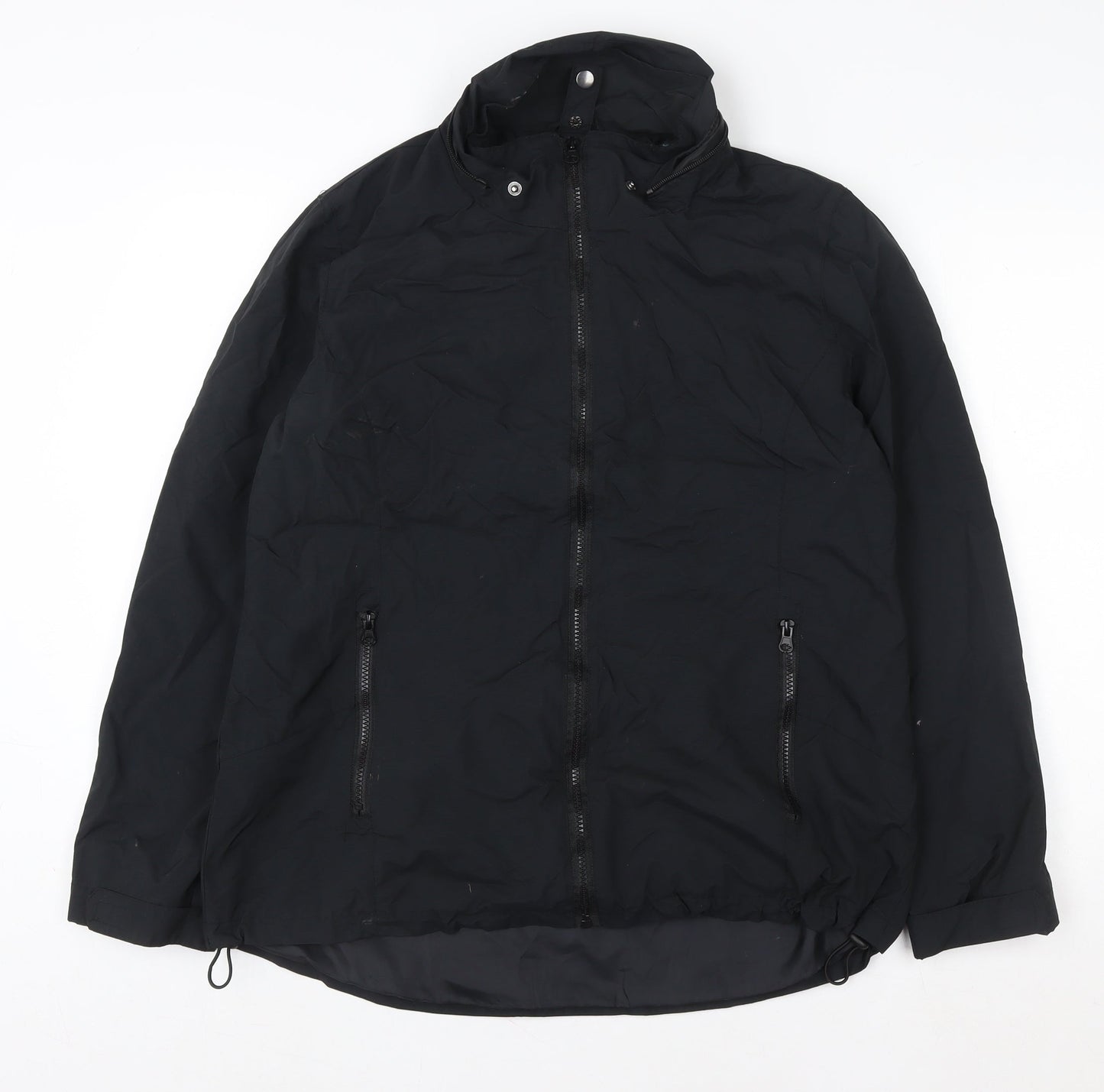Nuvano Womens Black Lightweight Windbreaker Jacket L