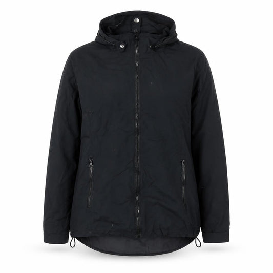 Nuvano Womens Black Lightweight Windbreaker Jacket L