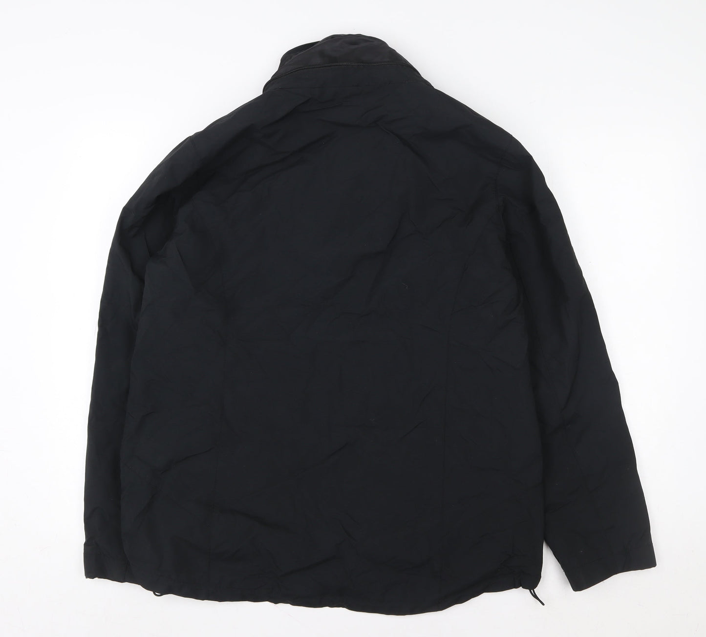 Nuvano Womens Black Lightweight Windbreaker Jacket L