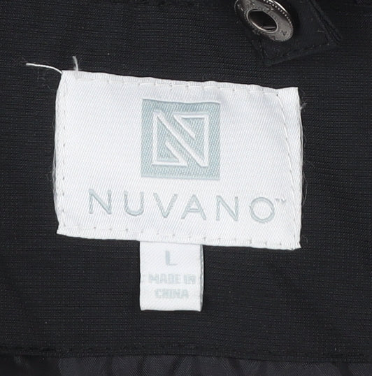 Nuvano Womens Black Lightweight Windbreaker Jacket L
