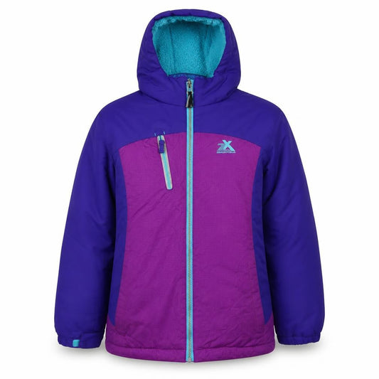 ZeroXposur Girls Purple Hooded Puffer Jacket Size 10-12 Years Winter Coat