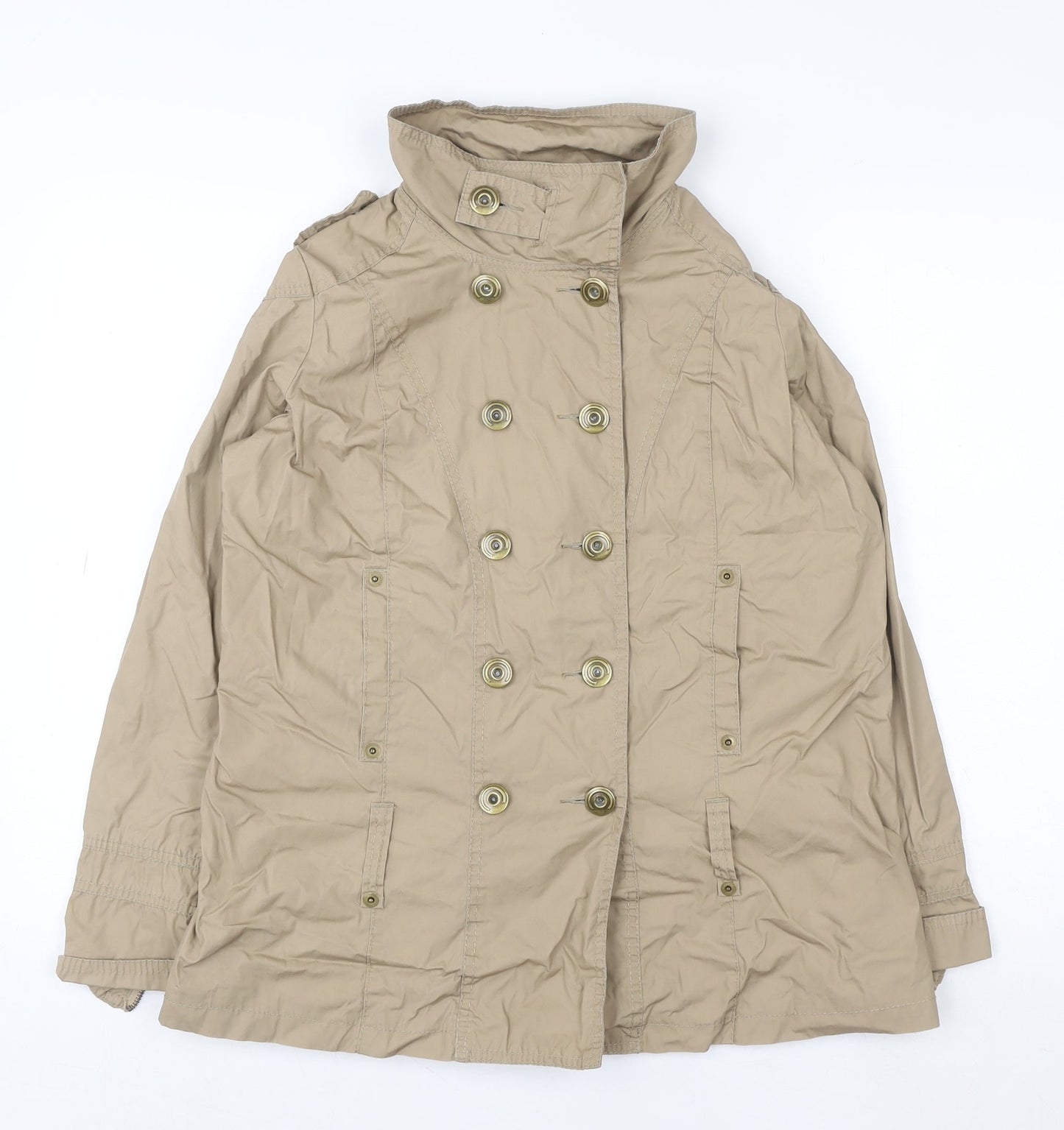 Marks and Spencer Women's Beige Cotton Trench Coat UK 14