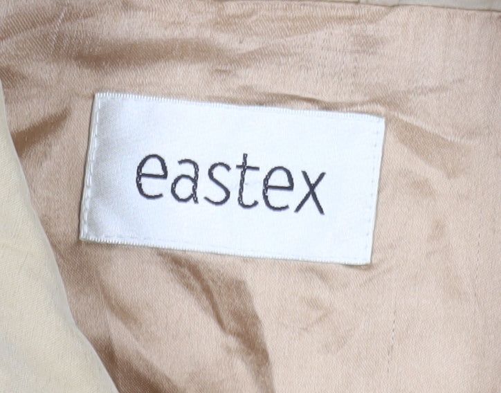 Eastex Beige Quilted Coat Unisex Adults Size 38 Mid-Length Polyester