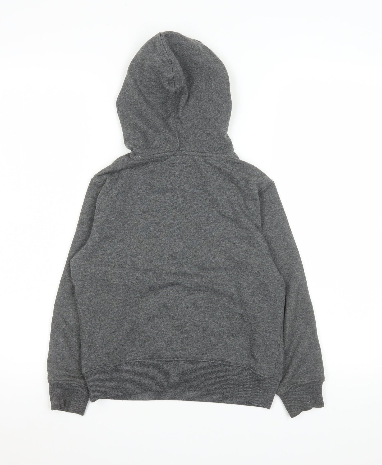 Champion Boys Grey Pullover Hoodie 7-8 Years Graphic Logo Fleece Sweatshirt