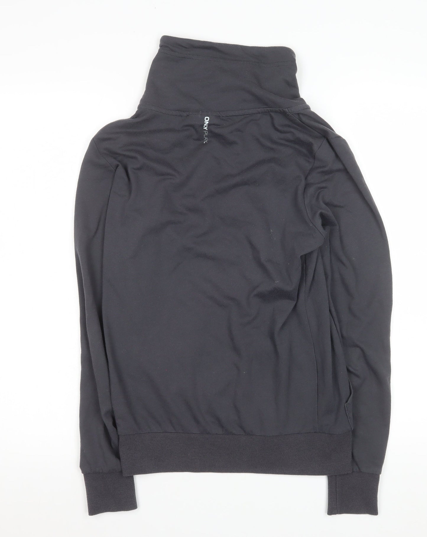 ONLY PLAY Women's Black Track Jacket Size S Full Zip Activewear