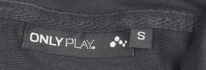 ONLY PLAY Women's Black Track Jacket Size S Full Zip Activewear