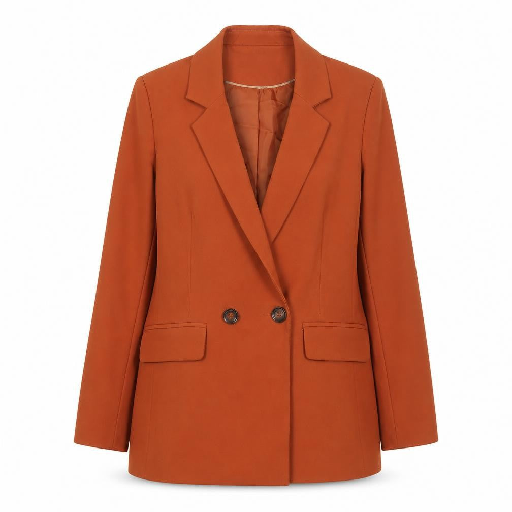 Miss Selfridge Women's Orange Double-Breasted Blazer UK 8