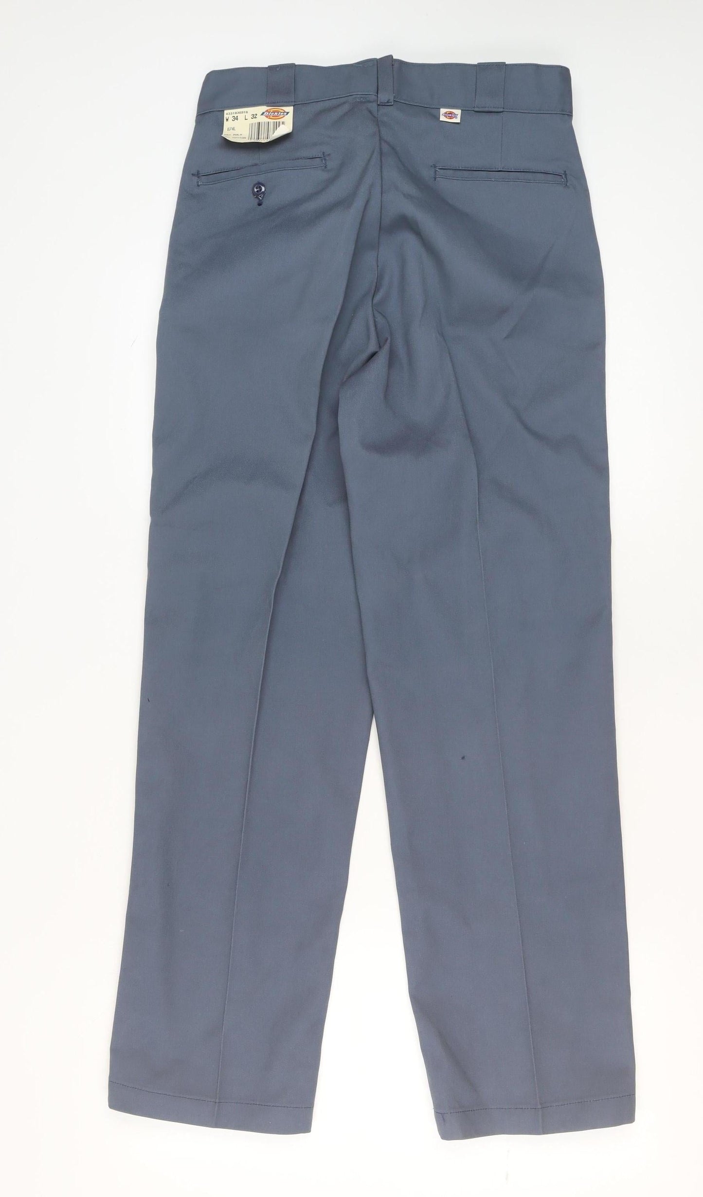 Dickies Men Blue 30x32 Regular Fit 874 Work Chino Trousers