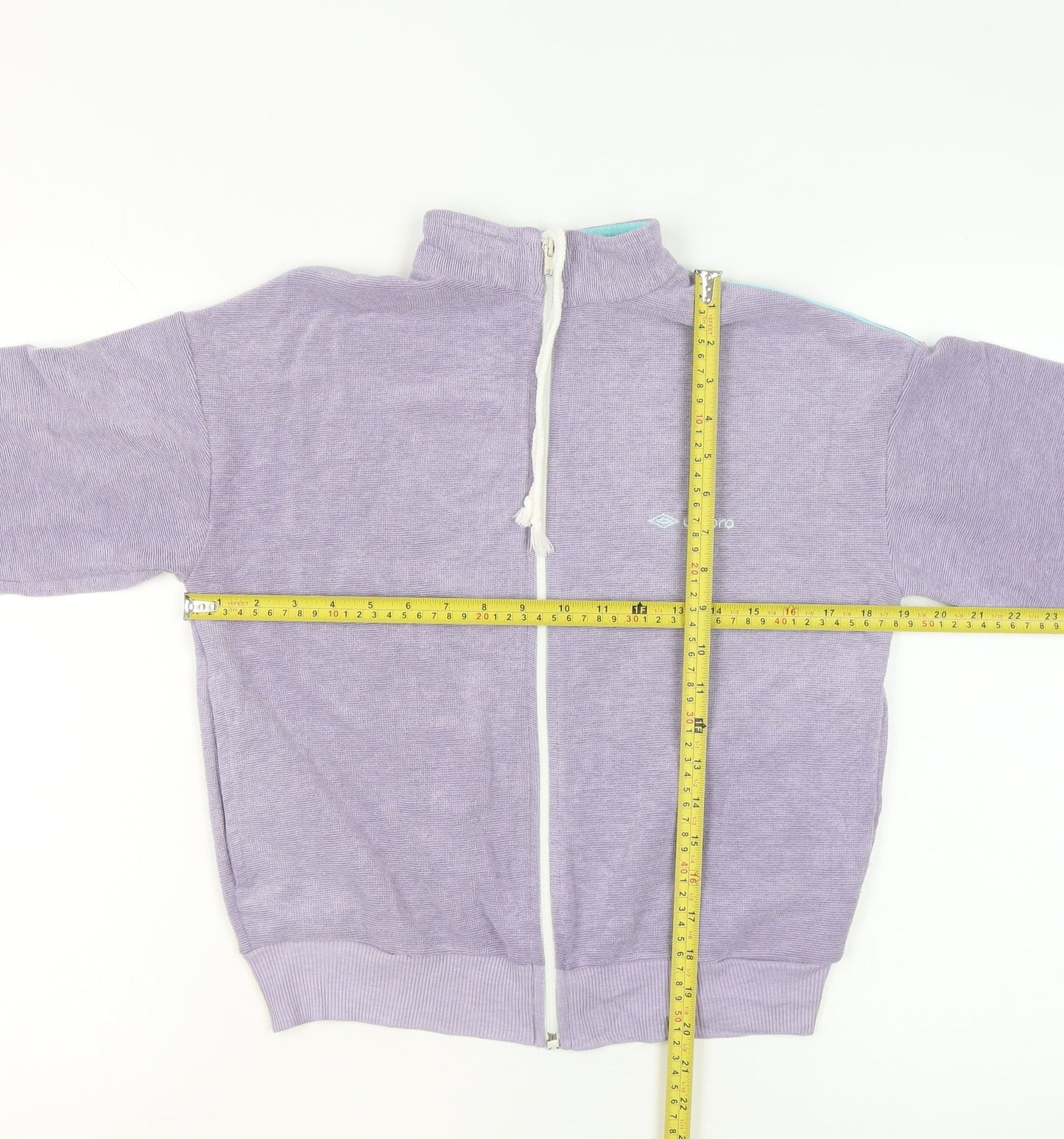 Umbro Women's Purple Retro Track Jacket Size M Full Zip Lightweight
