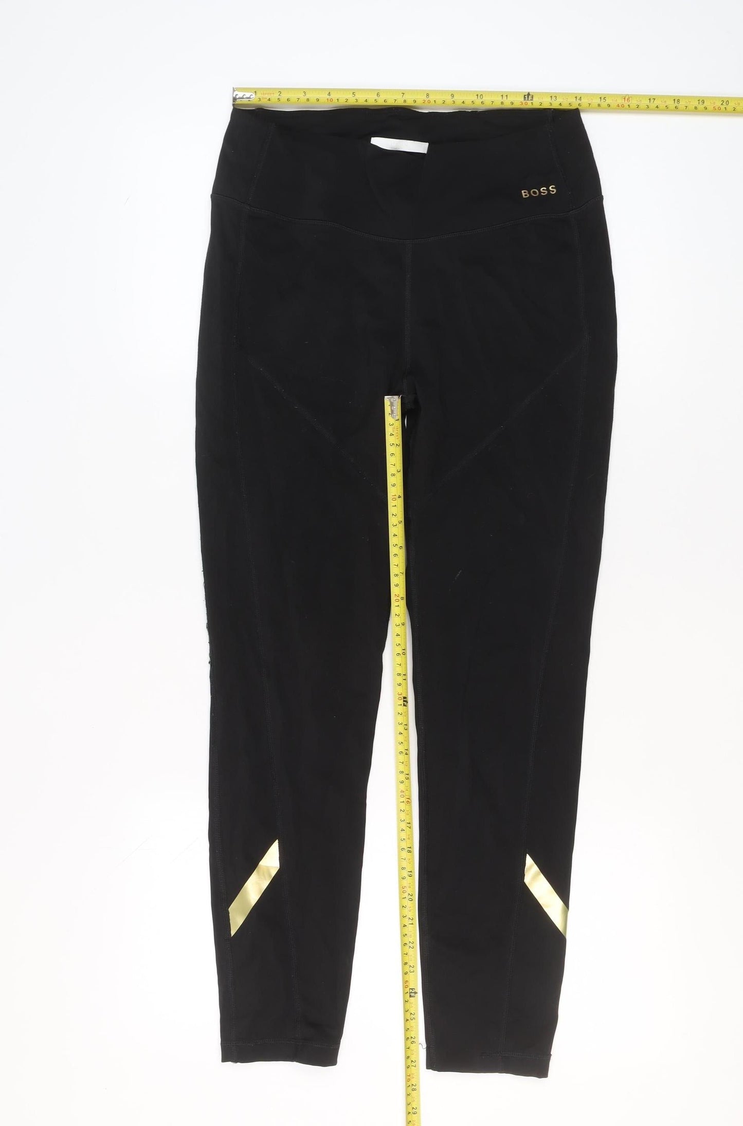 BOSS Womens Black Stretch Activewear Leggings Slim Fit