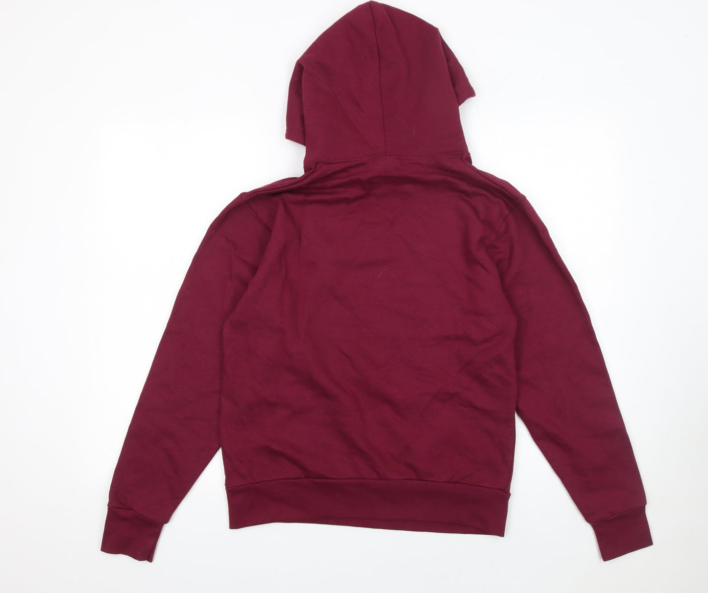 Famona Women's Burgundy Hoodie XS Graphic Cotton Blend Pullover