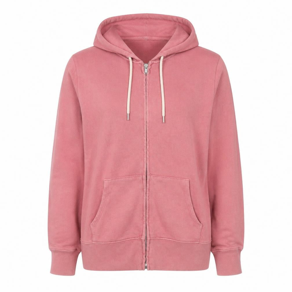 Gap Women Pink Full Zip Hoodie Medium Cotton Blend Casual