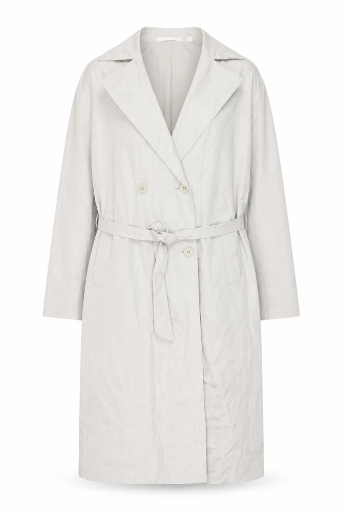 Uniqlo Womens Beige XS Classic Long Trench Coat Belted Lined