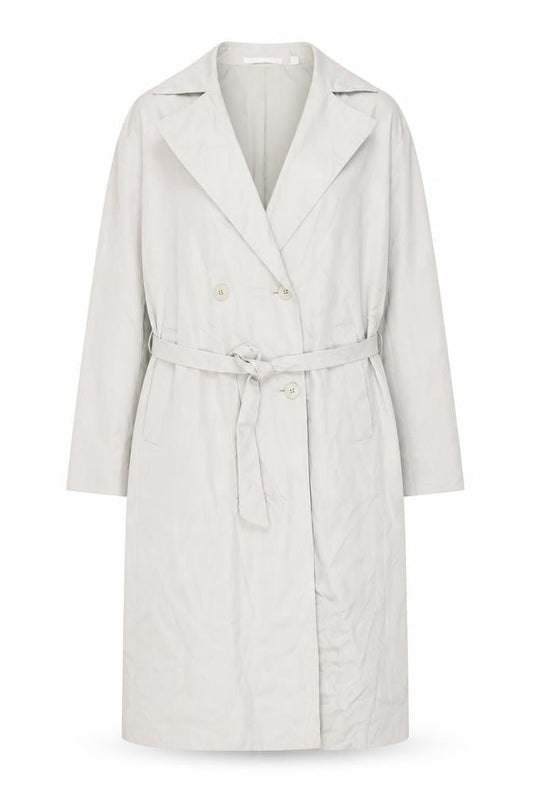Uniqlo Womens Beige XS Classic Long Trench Coat Belted Lined