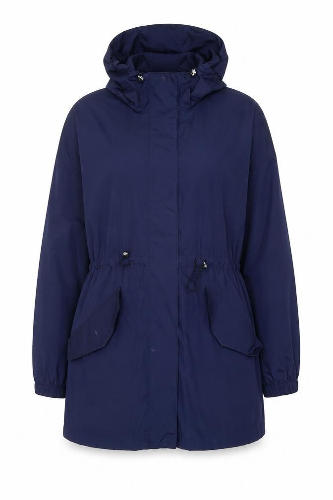 Matalan Womens Blue Hooded Parka Jacket Size S Casual Mid-Length