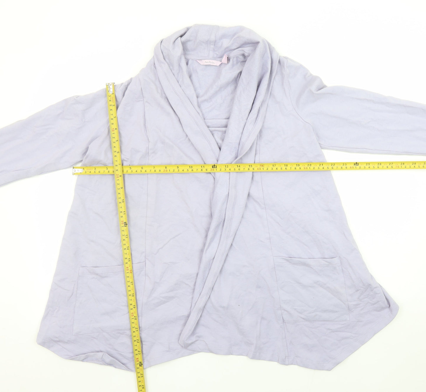 AnyBody Women’s Grey Wrap Jersey Long Sleeve Top Size S