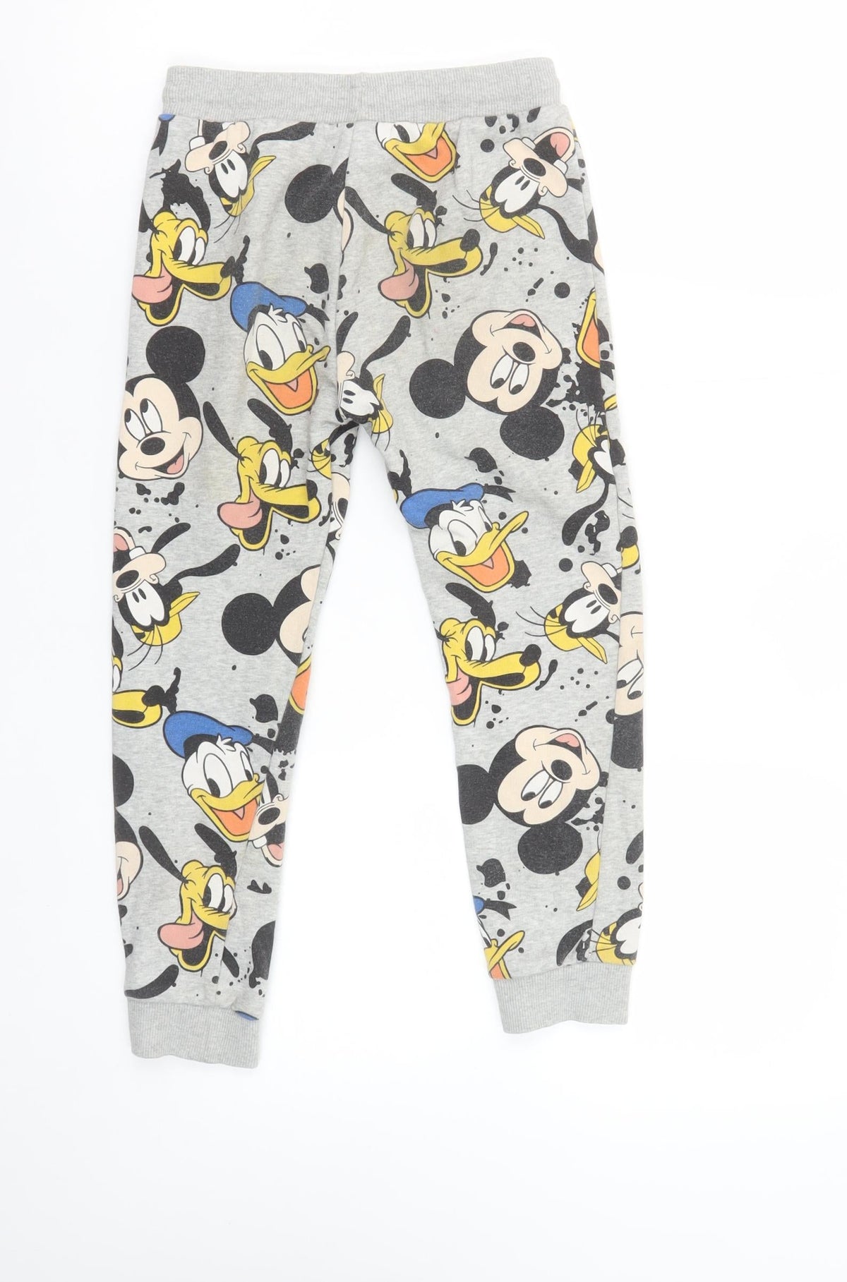 Disney Girls Grey Mickey Mouse Jogger Trousers 6-7 Years Cotton Blend