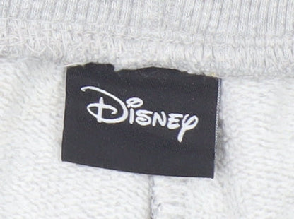Disney Girls Grey Mickey Mouse Jogger Trousers 6-7 Years Cotton Blend