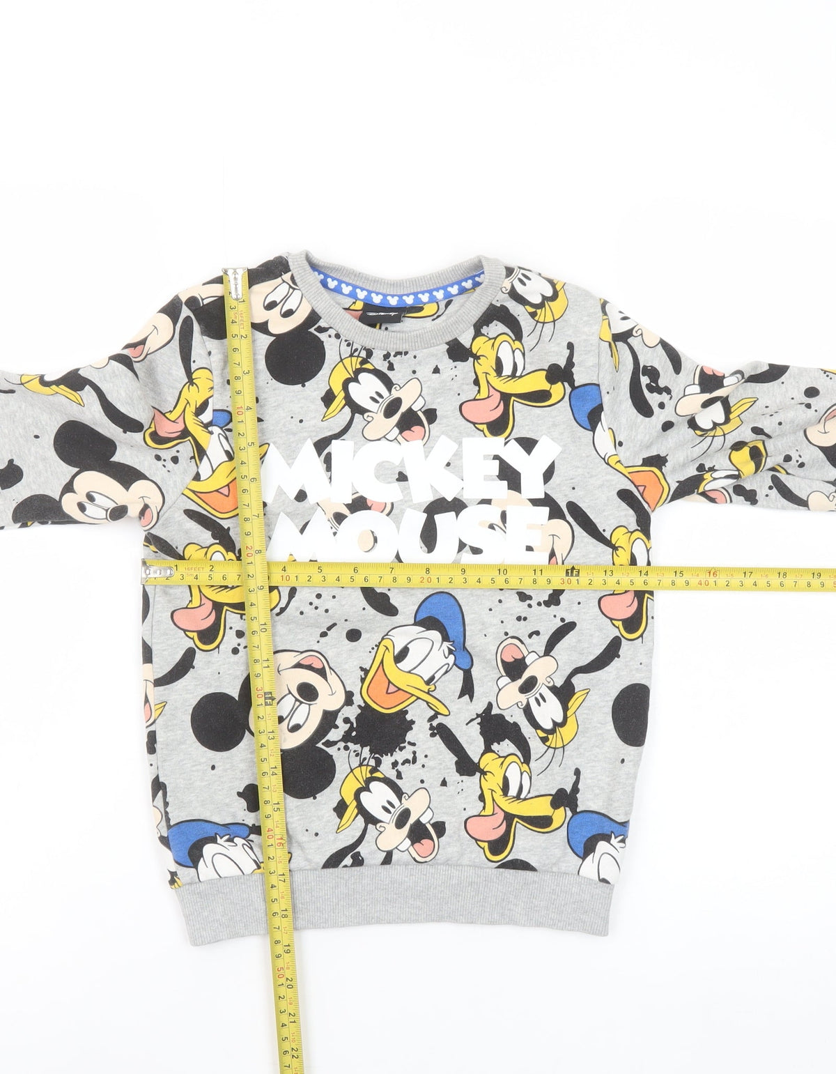 Disney Girls Grey Mickey Mouse Pullover Sweatshirt 6-7 Years