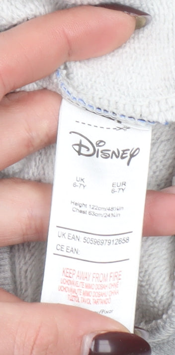 Disney Girls Grey Mickey Mouse Pullover Sweatshirt 6-7 Years