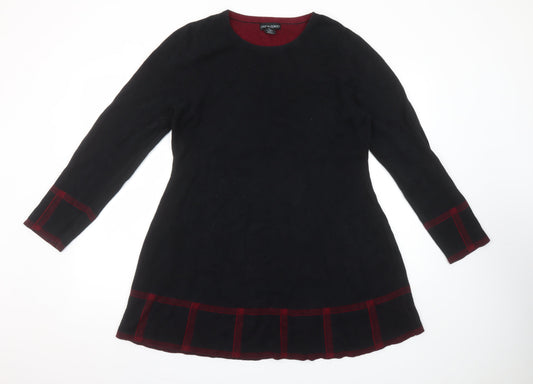 Cynthia Rowley Women’s Black A-Line Knit Dress XL Long Sleeve