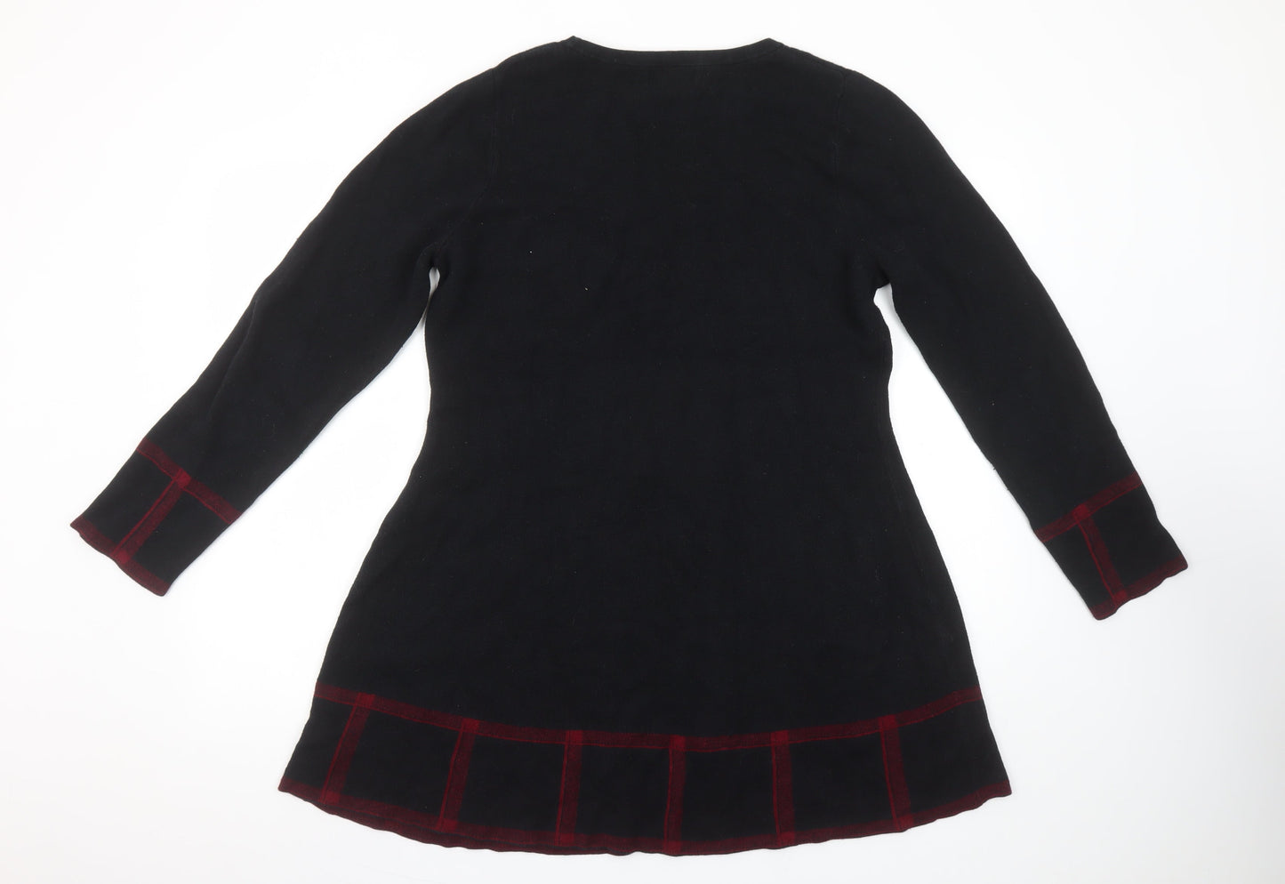 Cynthia Rowley Women’s Black A-Line Knit Dress XL Long Sleeve