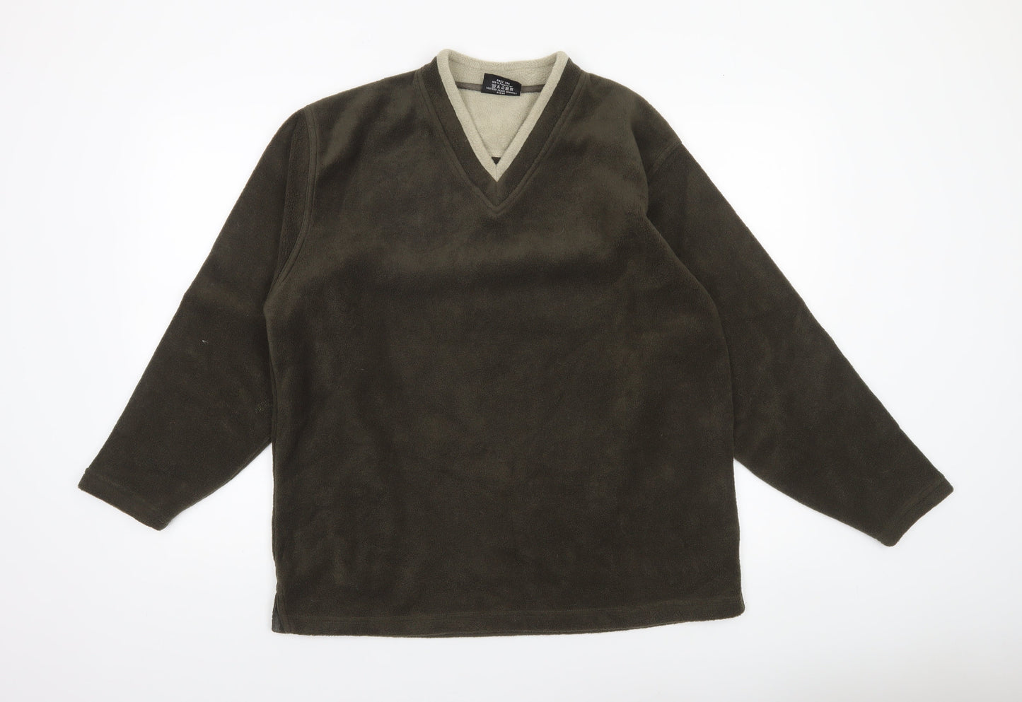 Originals Men's Brown Fleece V-Neck Pullover Sweatshirt Size S