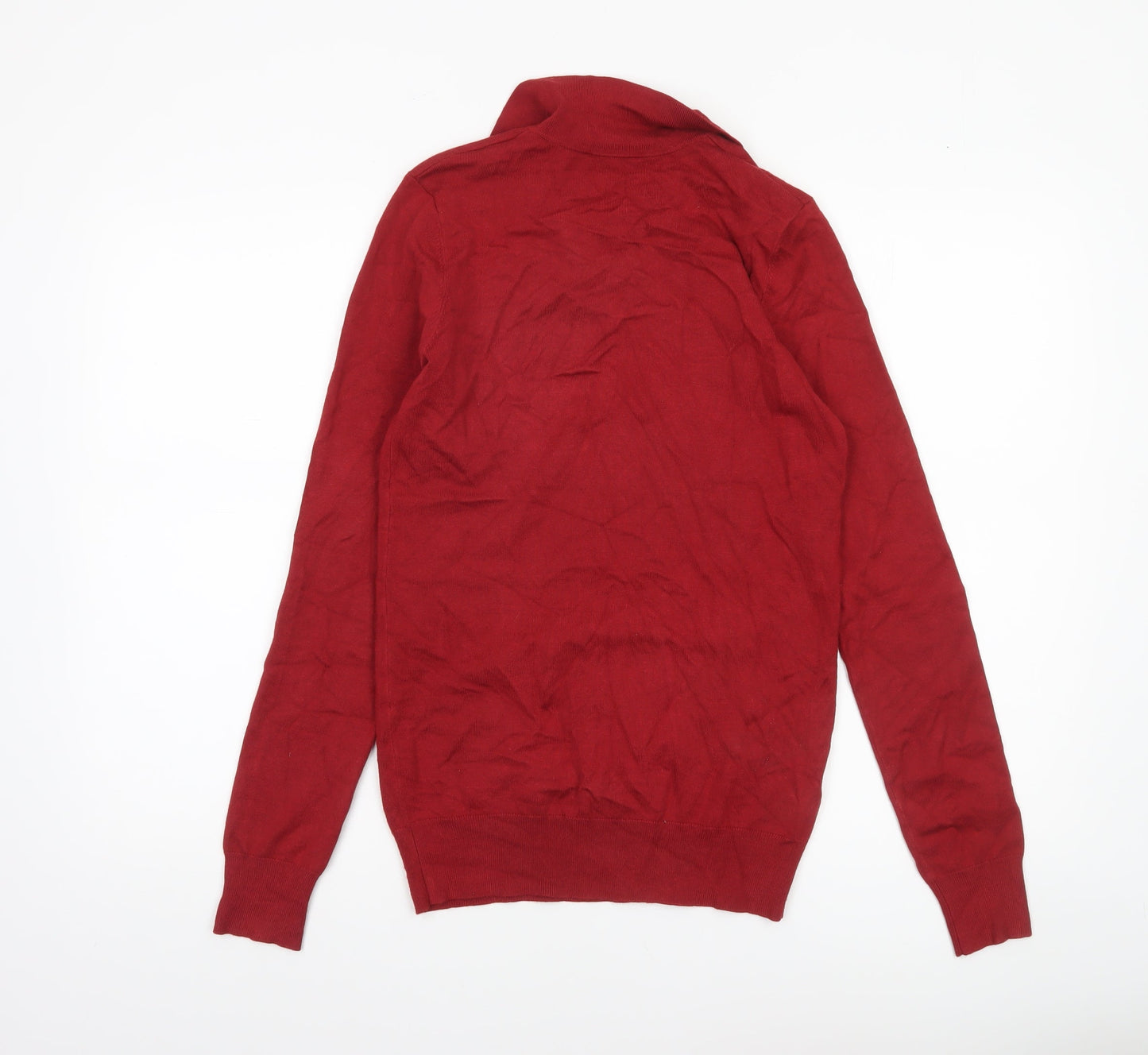 Long Tall Sally Women’s Red XS Henley Collar Knit Jumper