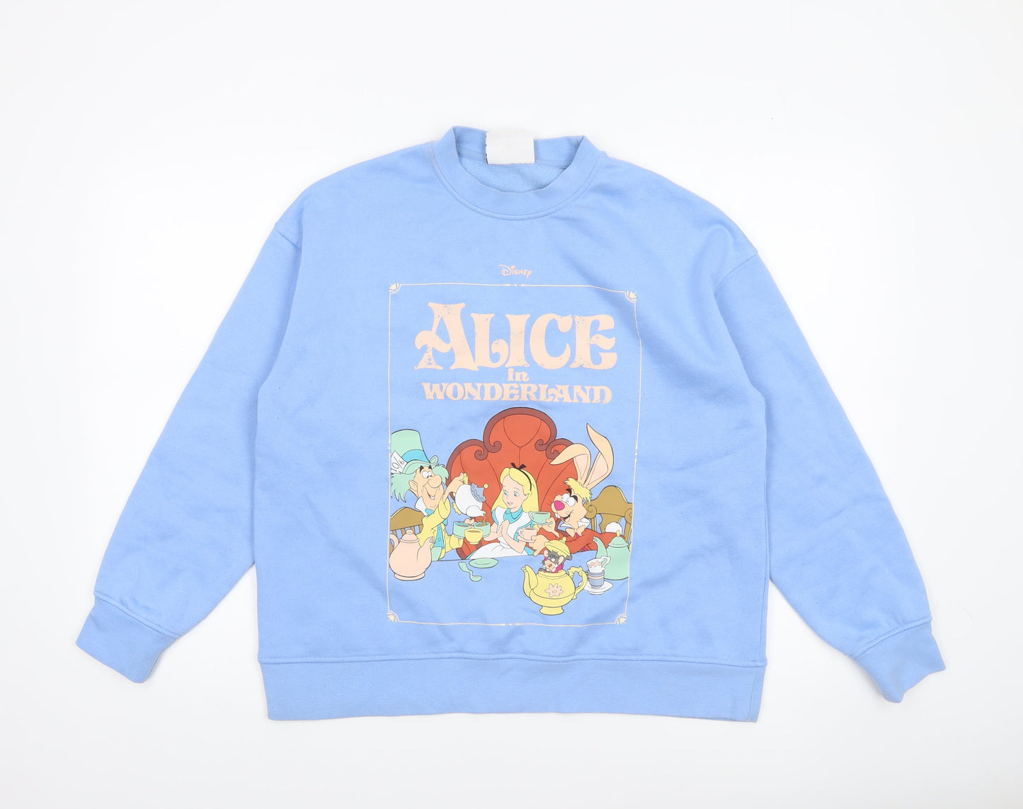 Disney Classics Women Blue Alice in Wonderland Pullover Sweatshirt Size S