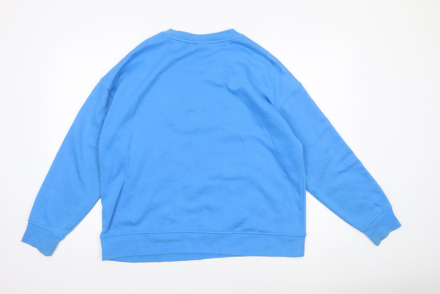 Disney Women’s Blue Stitch Aloha Sweatshirt Medium Pullover