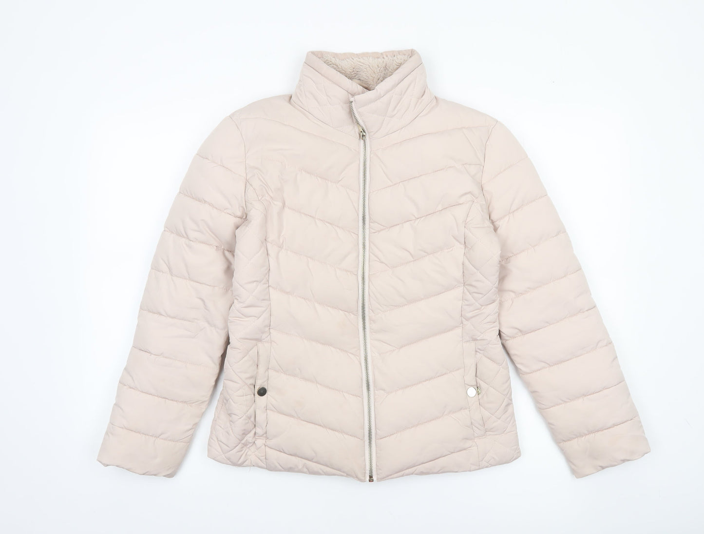 Miss Selfridge Petites Beige Puffer Jacket UK 8 Petite Women’s