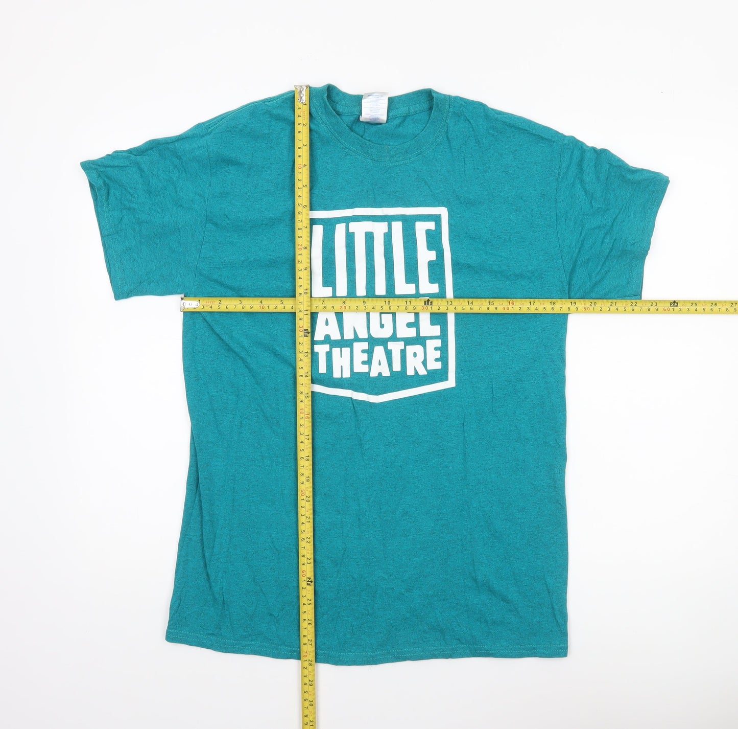 Gildan Men's Green Little Angel Theatre Graphic T-Shirt M