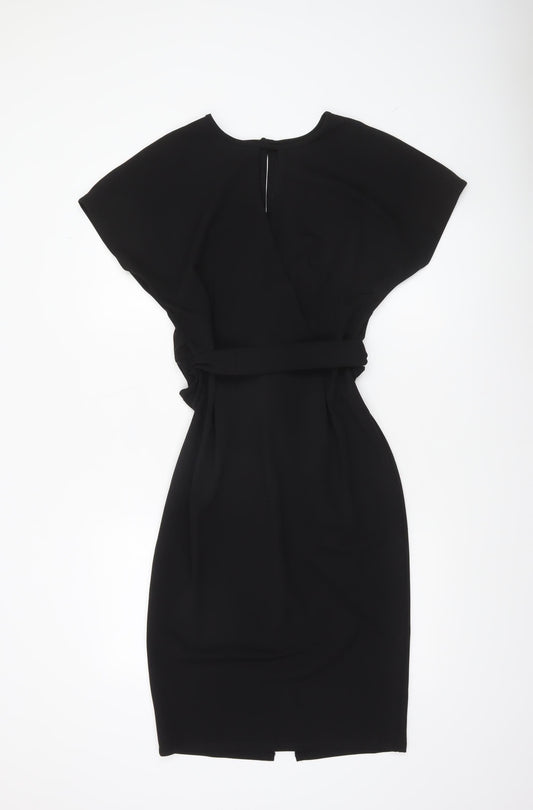 Very Women Black Size 10 Knee Length Sheath Dress