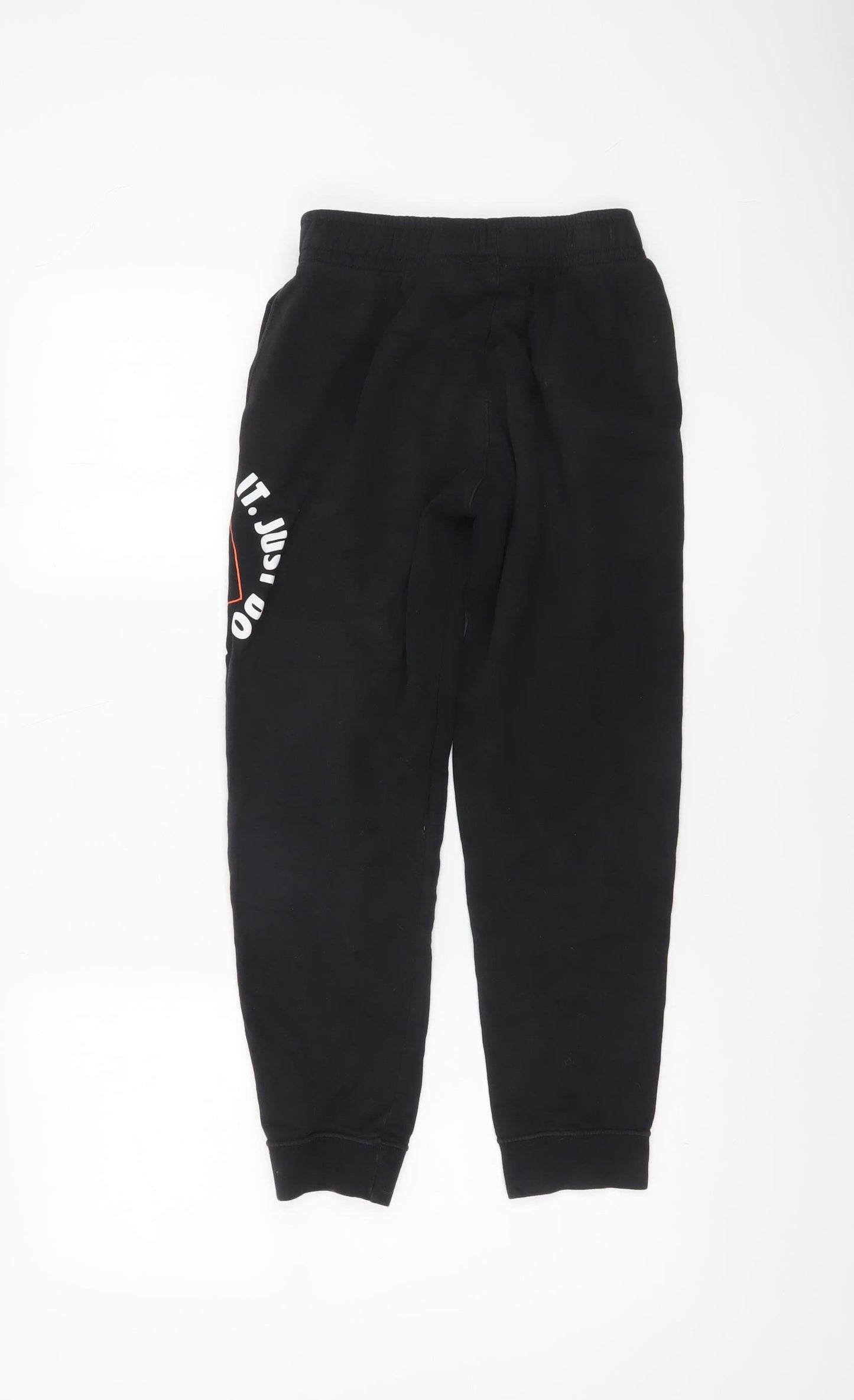 Nike Boys Black Jogger Sweatpants M 137-147cm Elastic Waist Cotton Blend