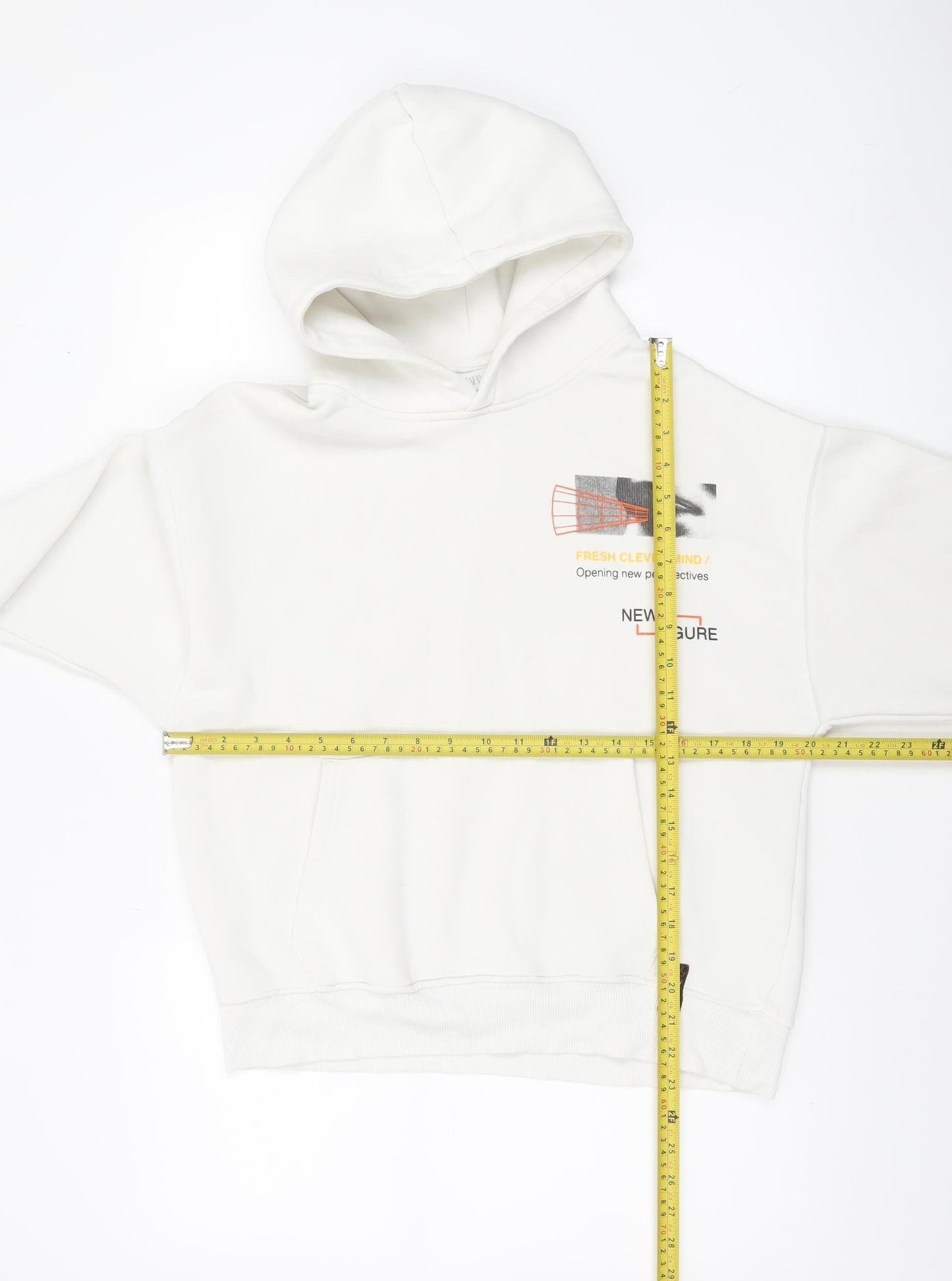 Zara Boys White 13-14 Years Pullover Hoodie Graphic Print Cotton Blend