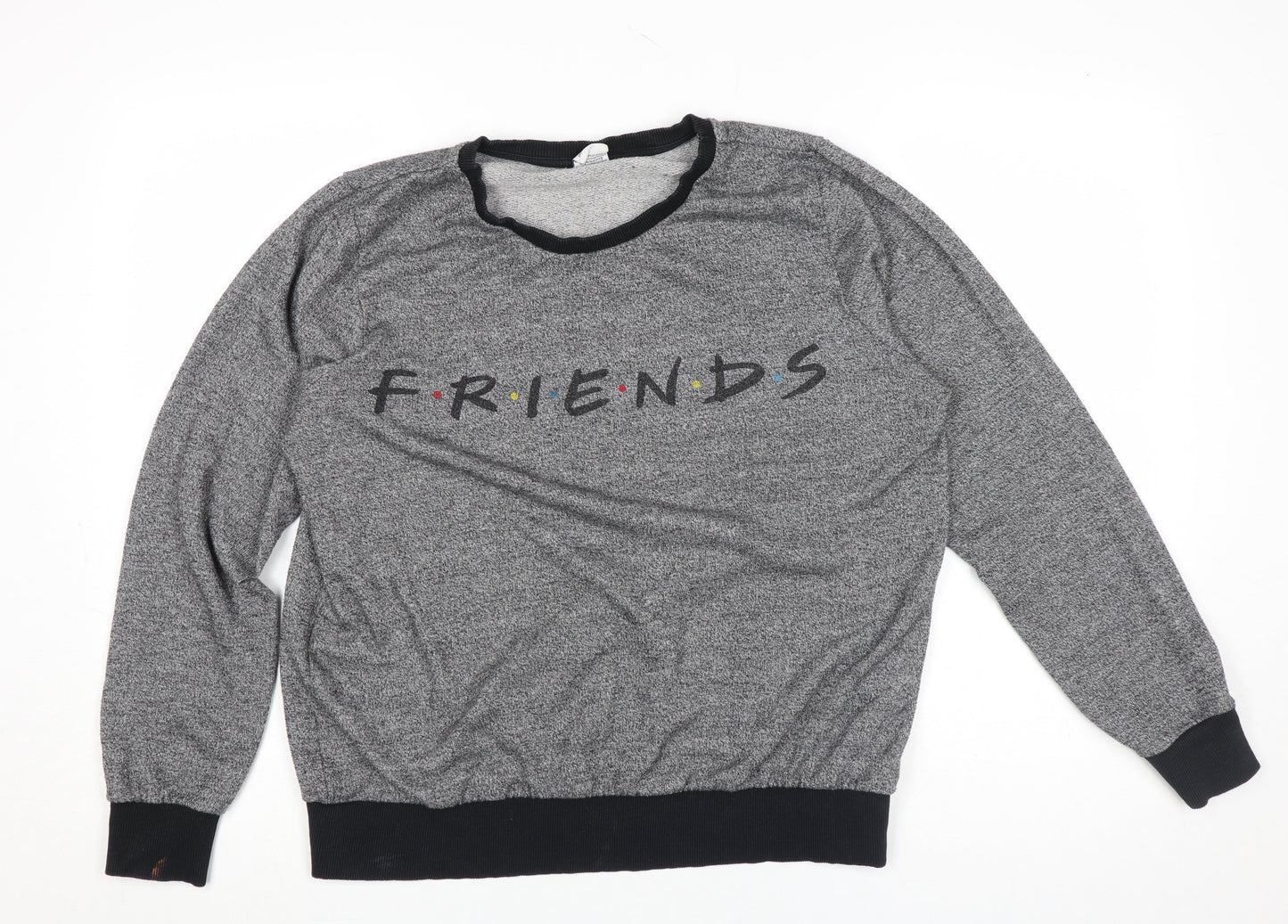 Friends The TV Series Women's Grey Long Sleeve Crew Neck Top Size 16