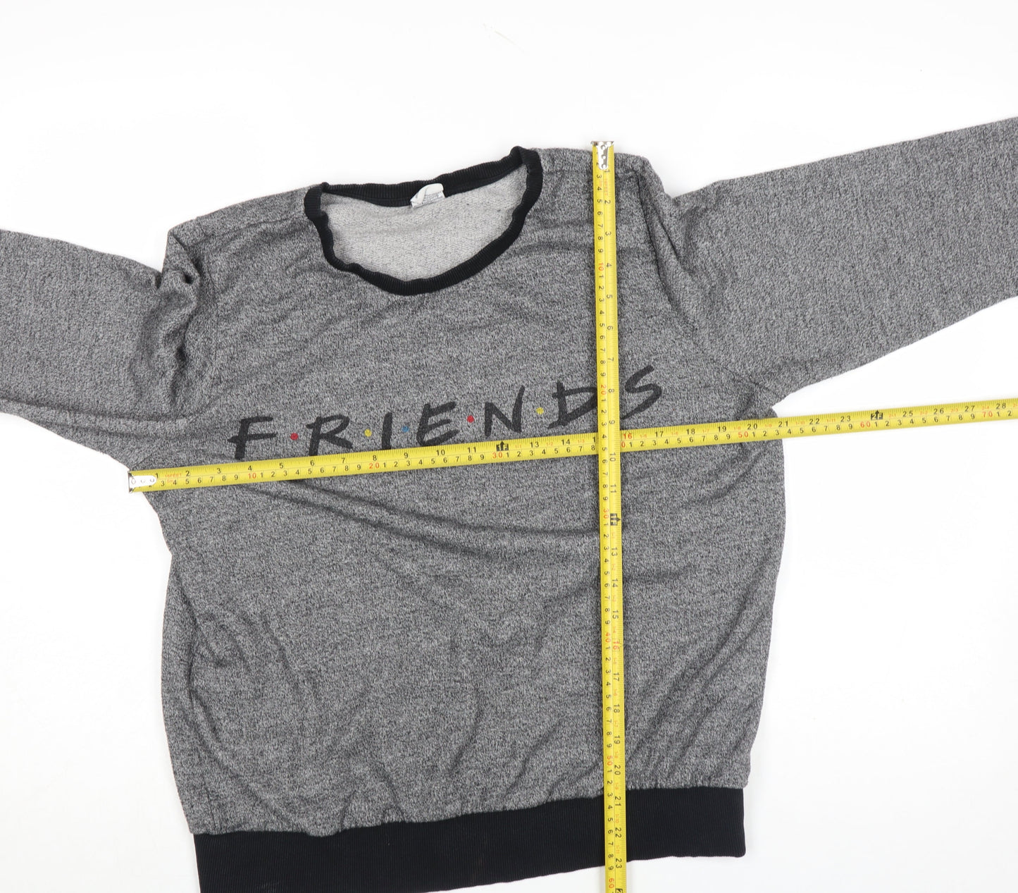 Friends The TV Series Women's Grey Long Sleeve Crew Neck Top Size 16