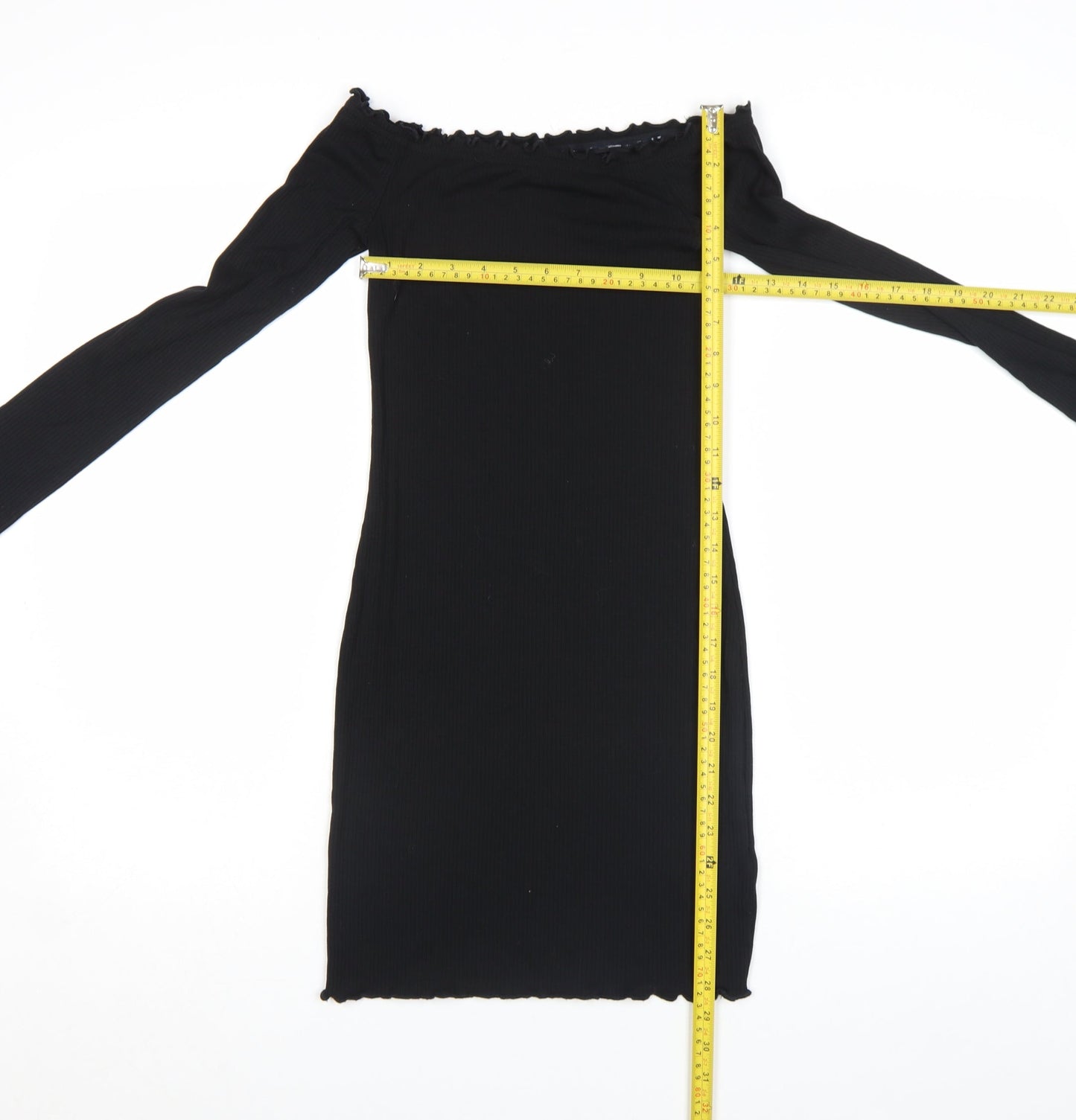 H&M Divided Women's Black XS Off Shoulder Bodycon Dress