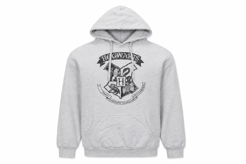 Fahona Womens Grey Hogwarts Pullover Hoodie Size L Cotton Blend