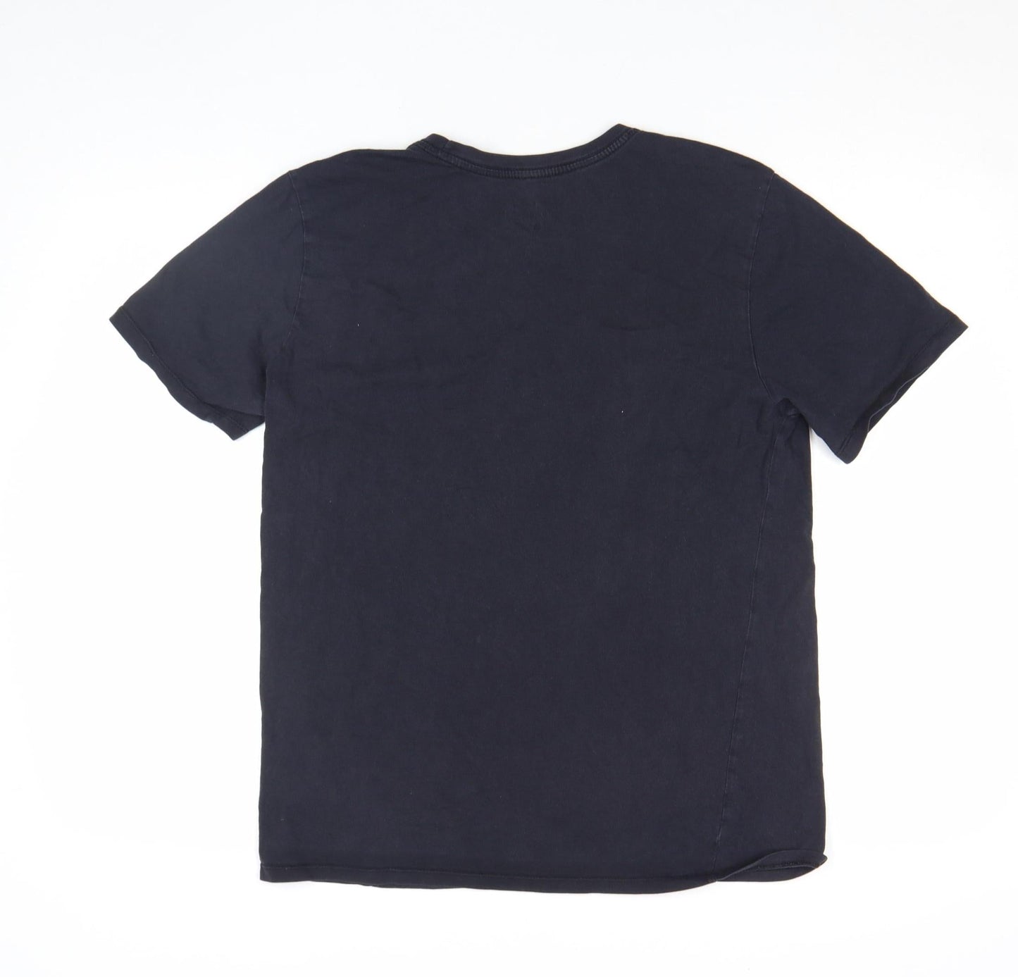 Nike Men's Black Cotton Regular Fit Logo T-Shirt Size M