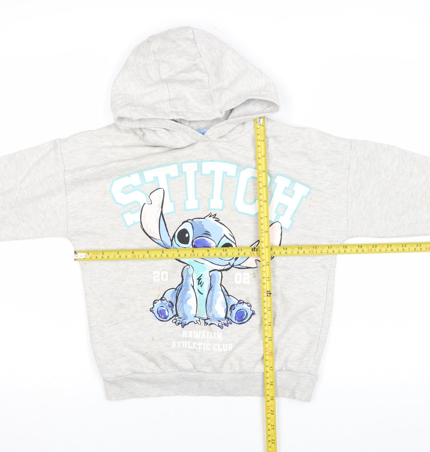 Disney Girls Grey Stitch Hoodie 9 Years Pullover Cotton Blend Sweatshirt