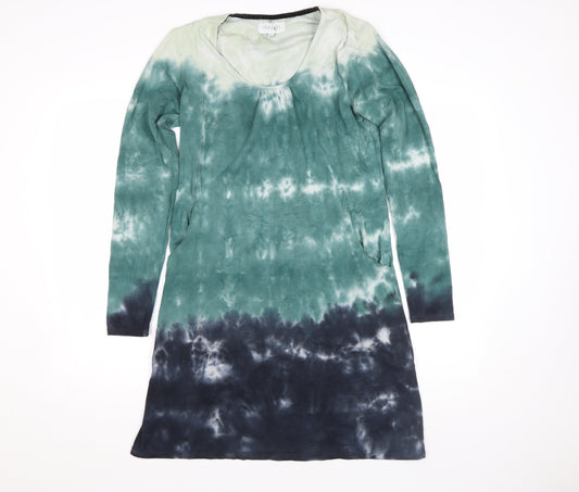 Thought Women’s Multicoloured Tie Dye Long Sleeve Shift Dress Size L