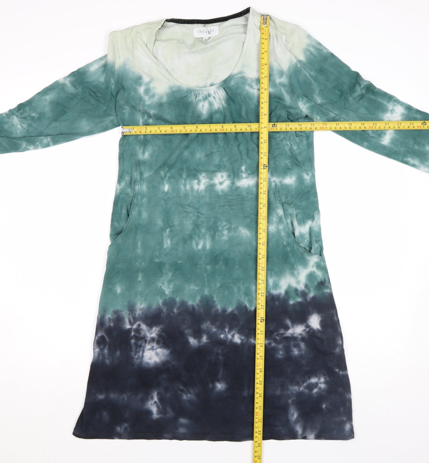 Thought Women’s Multicoloured Tie Dye Long Sleeve Shift Dress Size L
