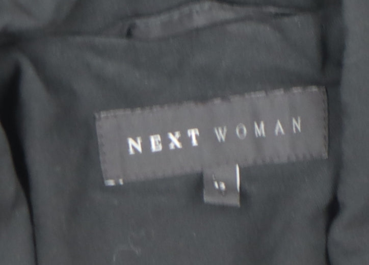 Next Woman Black Single-Breasted One-Button Blazer Size 12