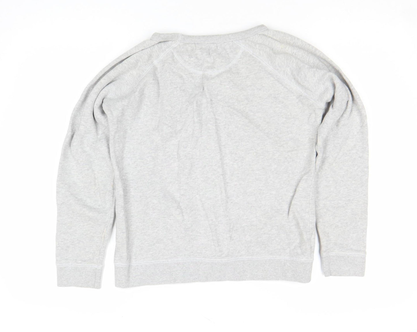 Maison Labiche Girls Grey Cotton Embroidered Pullover Sweatshirt S