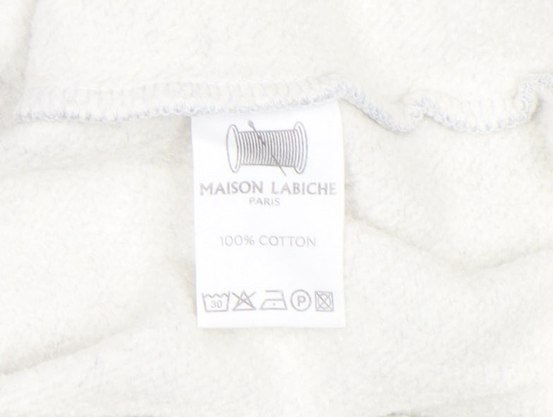 Maison Labiche Girls Grey Cotton Embroidered Pullover Sweatshirt S